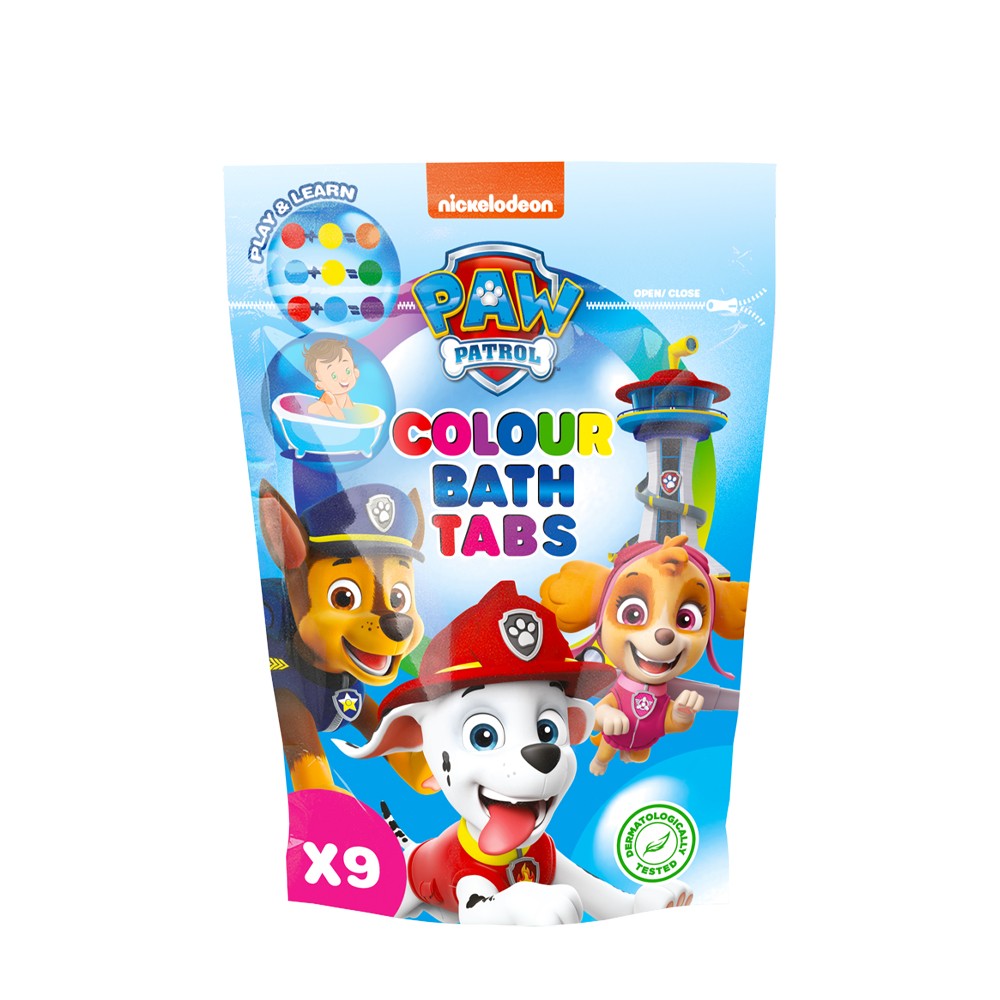 KIDS Paw Patrol spalvinimo vonios tabletės 9 x | Vaistine1.lt