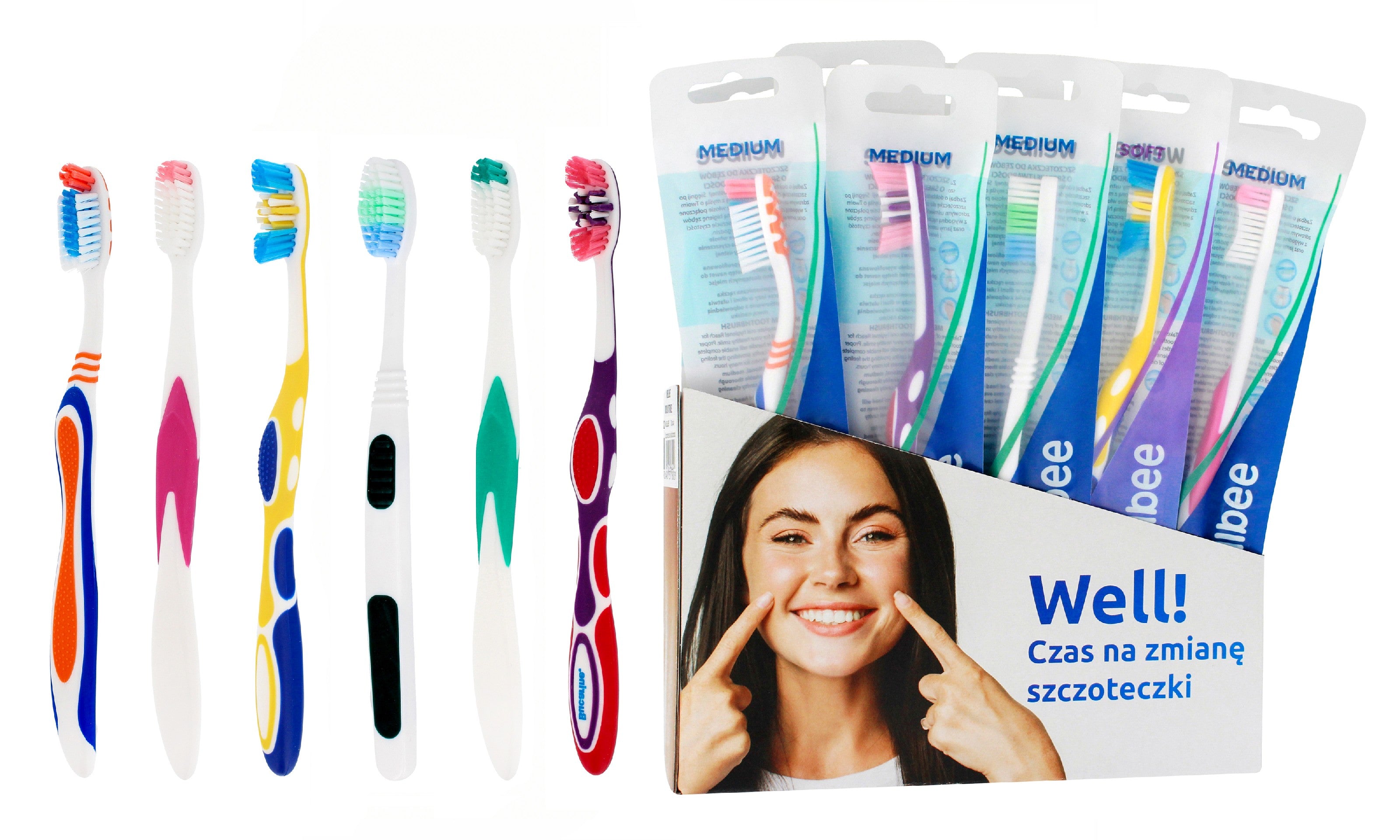 WELLBEE Display Adult Toothbrush | Vaistine1.lt