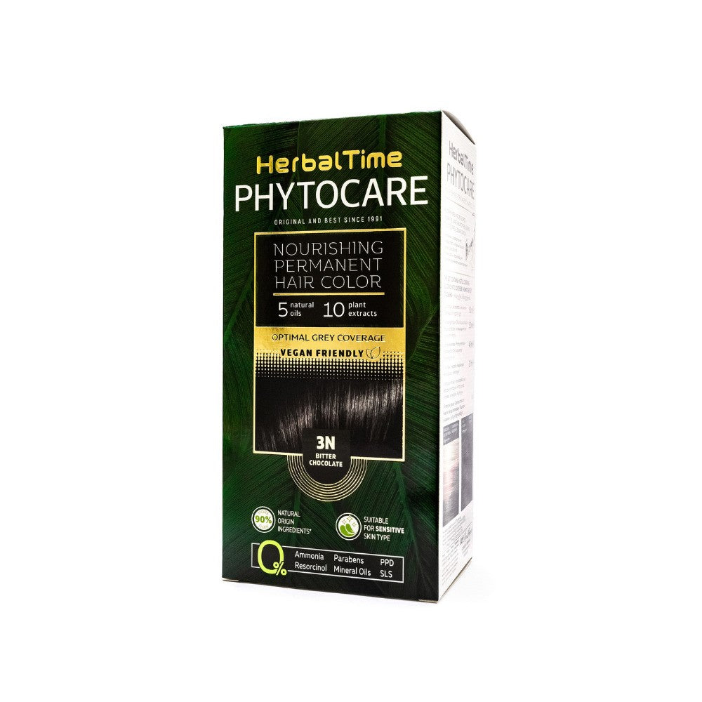 HERBAL TIME Phytocare Natural Hair Color 3N Bitter Chocolate | Vaistine1.lt