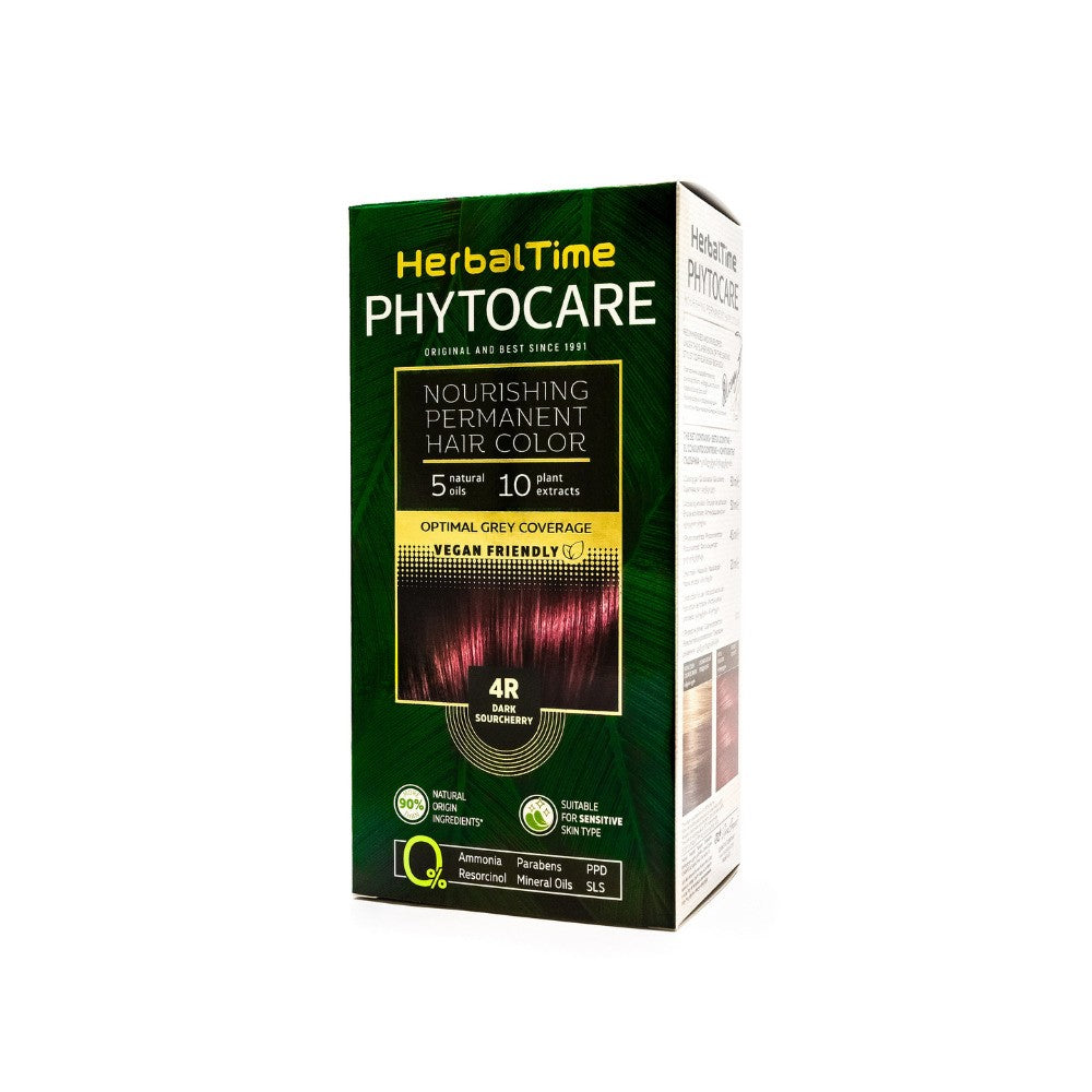 HERBAL TIME Phytocare Natural Hair Color 4R Dark Sourcherry | Vaistine1.lt