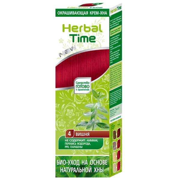 HERBAL TIME Natural Hair Henna 4 Cherry | Vaistine1.lt | WestPharmacy.eu