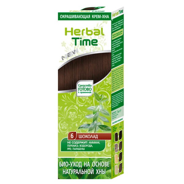 HERBAL TIME Natural Hair Henna 6 Chocolate | Vaistine1.lt | WestPharmacy.eu