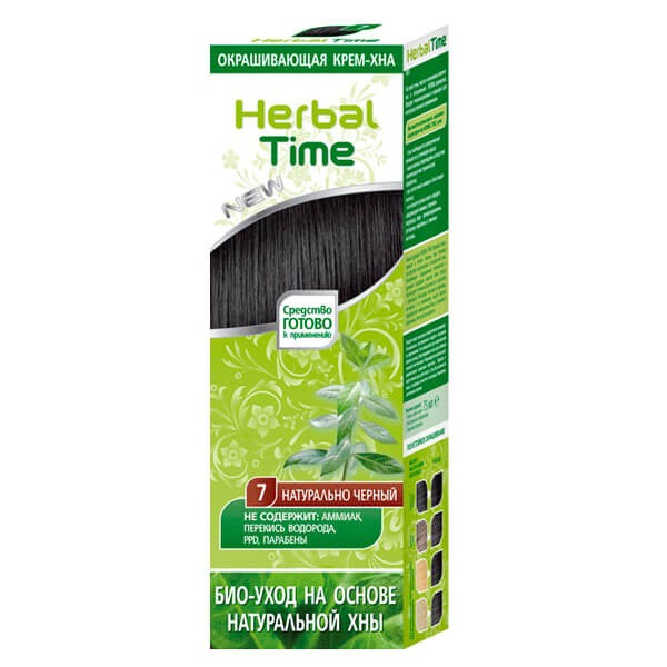 HERBAL TIME Henna for hair natural 7 Natural Black | Vaistine1.lt | WestPharmacy.eu