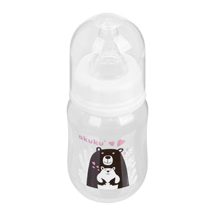 AKUKU Baby feeding bottle - Black bear 125ml | Vaistine1.lt