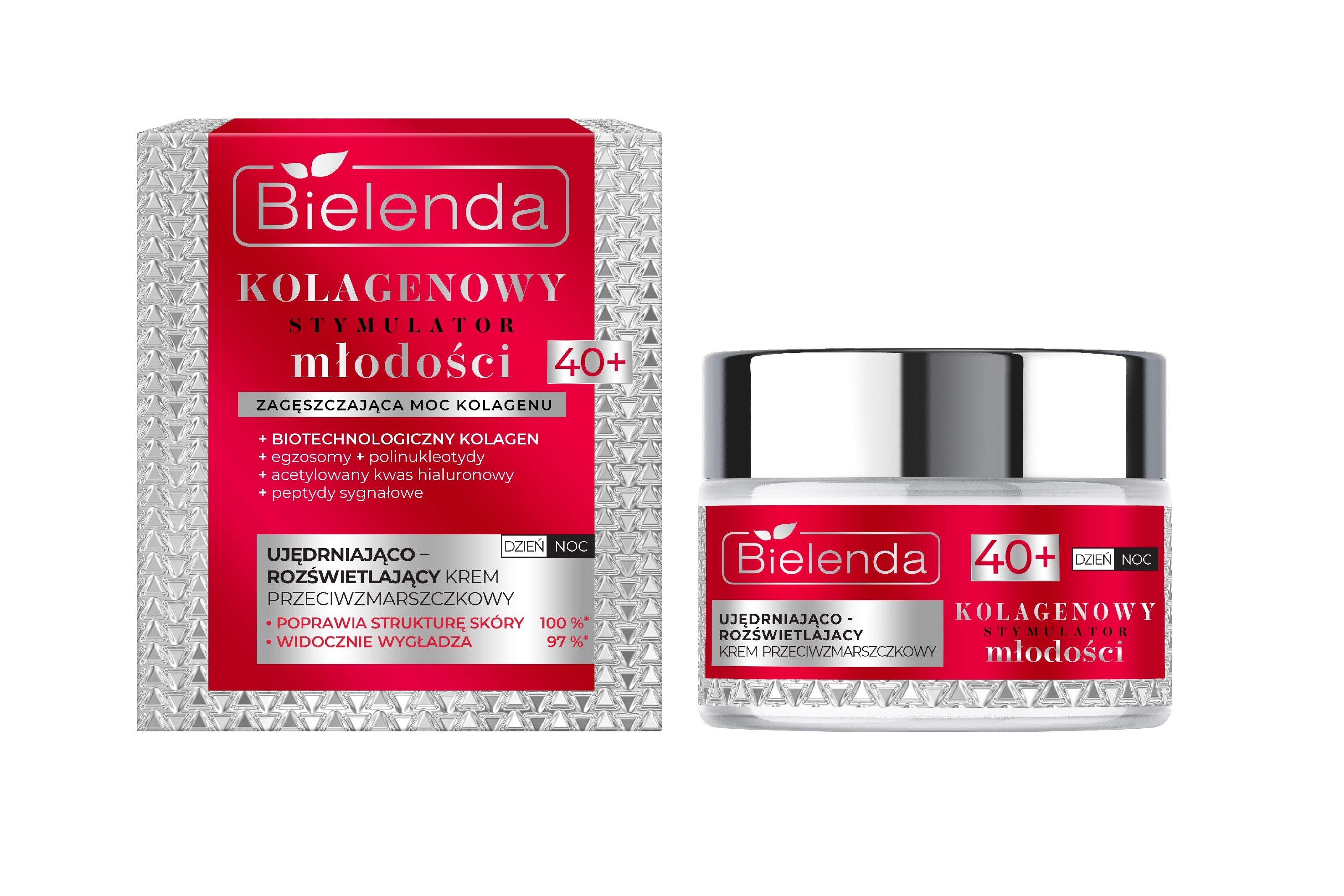 BIELENDA COLLAGEN SM Cream 40+ Firming-brightening day night 50ml | Vaistine1.lt