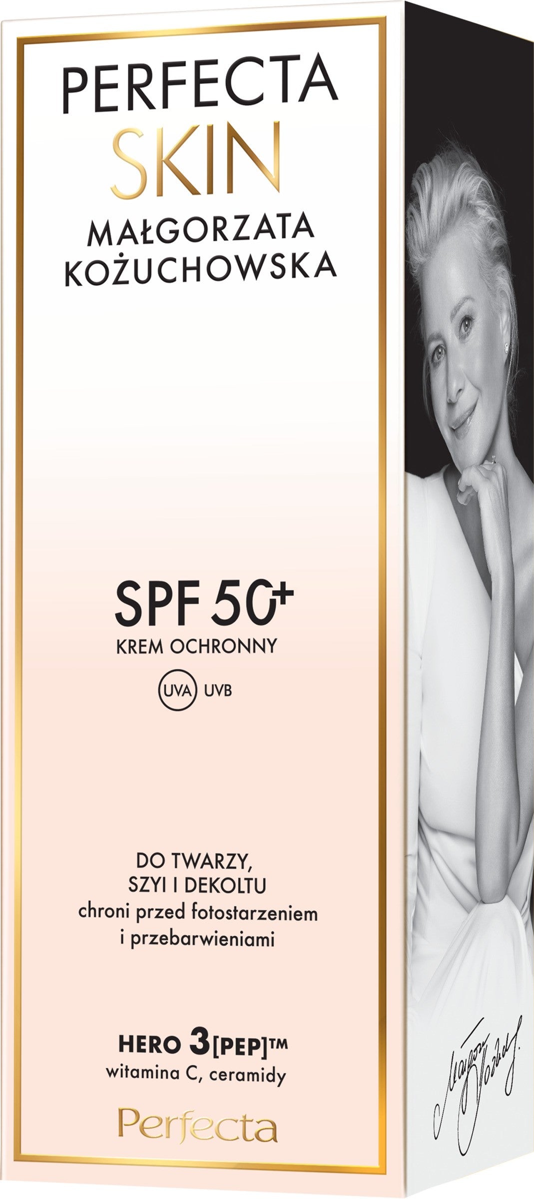 PERFECTA Skin Małgorzata Kożuchowska Protective Cream SPF 50+ for face, neck, and décolletage 40 ml | Vaistine1.lt