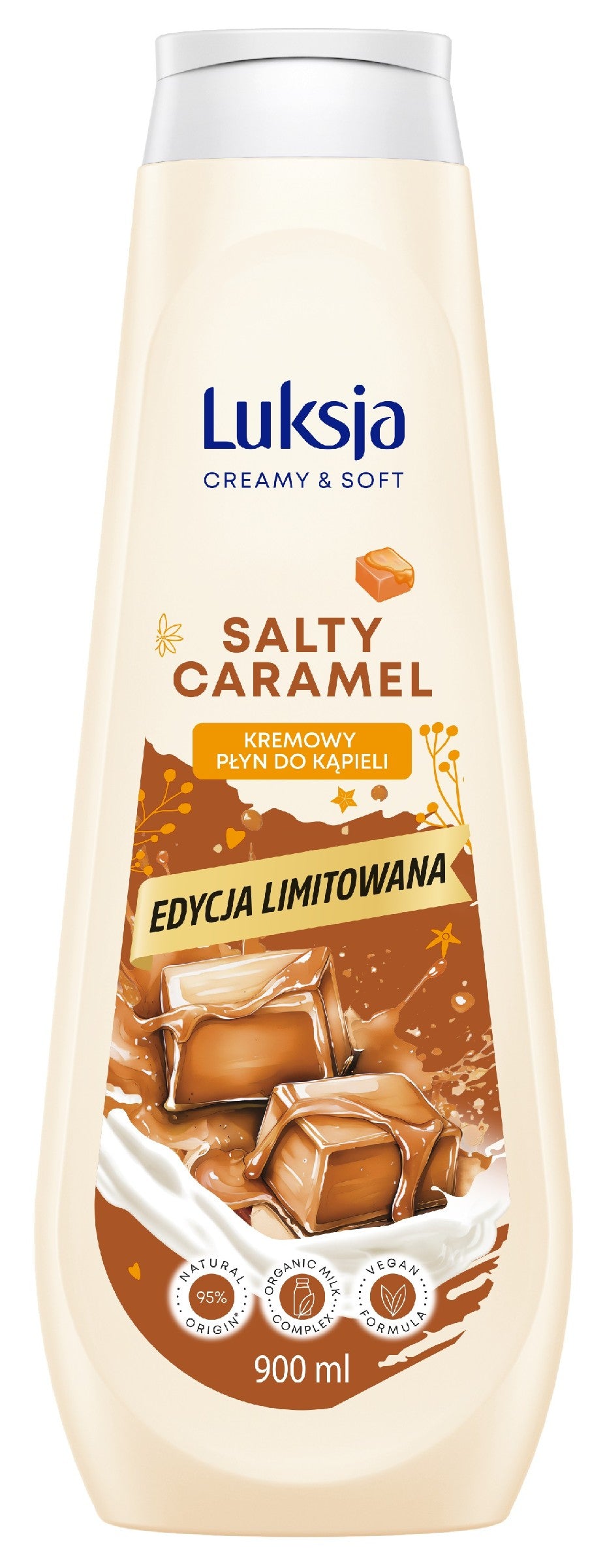 LUKSJA Creamy & Soft Creamy Bath Liquid - Salty Caramel 900 ml | Vaistine1.lt