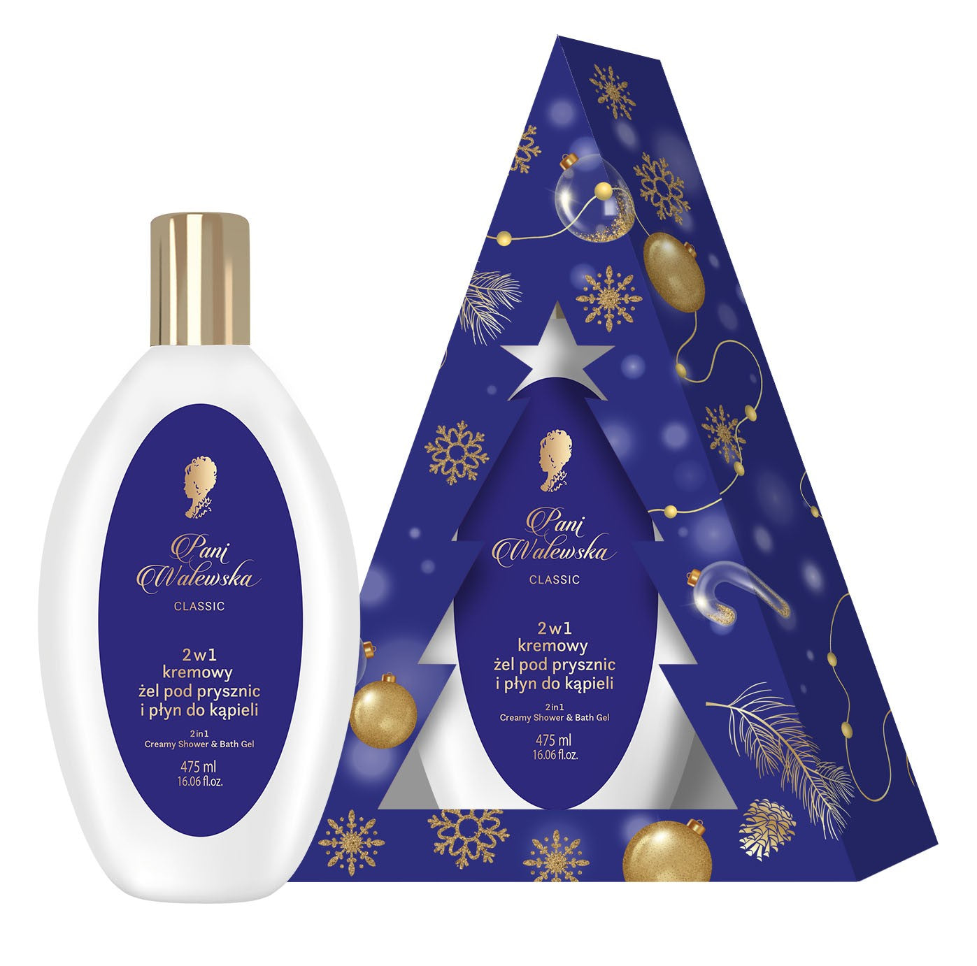 PANI WALEWSKA Christmas Tree 2in1 Cream Shower Gel and Bath Liquid Classic 475 ml | Vaistine1.lt