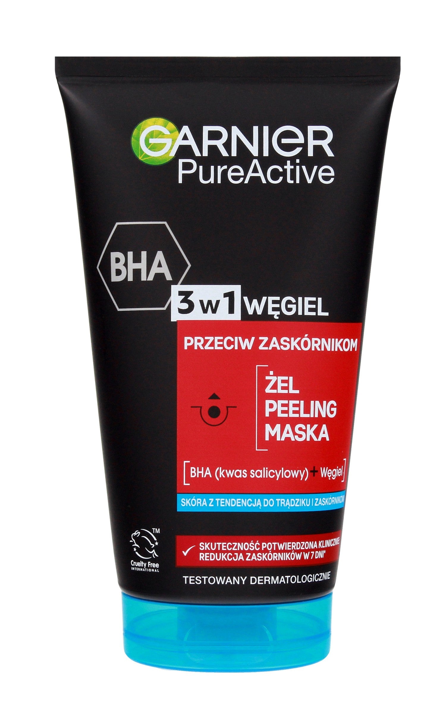 GARNIER Skin Naturals Pure Skin 3in1 Face Wash Active Charcoal 150 ml | Vaistine1.lt