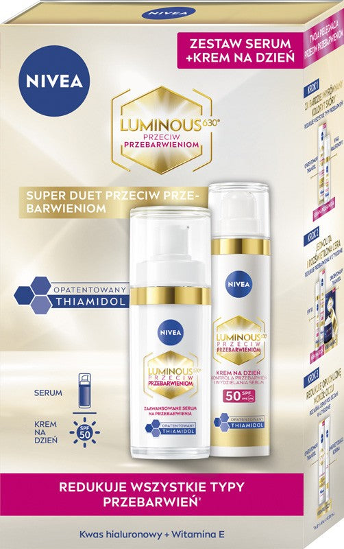 NIVEA CELLULAR LUMINOUS630® Gift Set Day Cream + Serum for hyperpigmentation  - Vaistine1.lt | WestPharmacy.eu