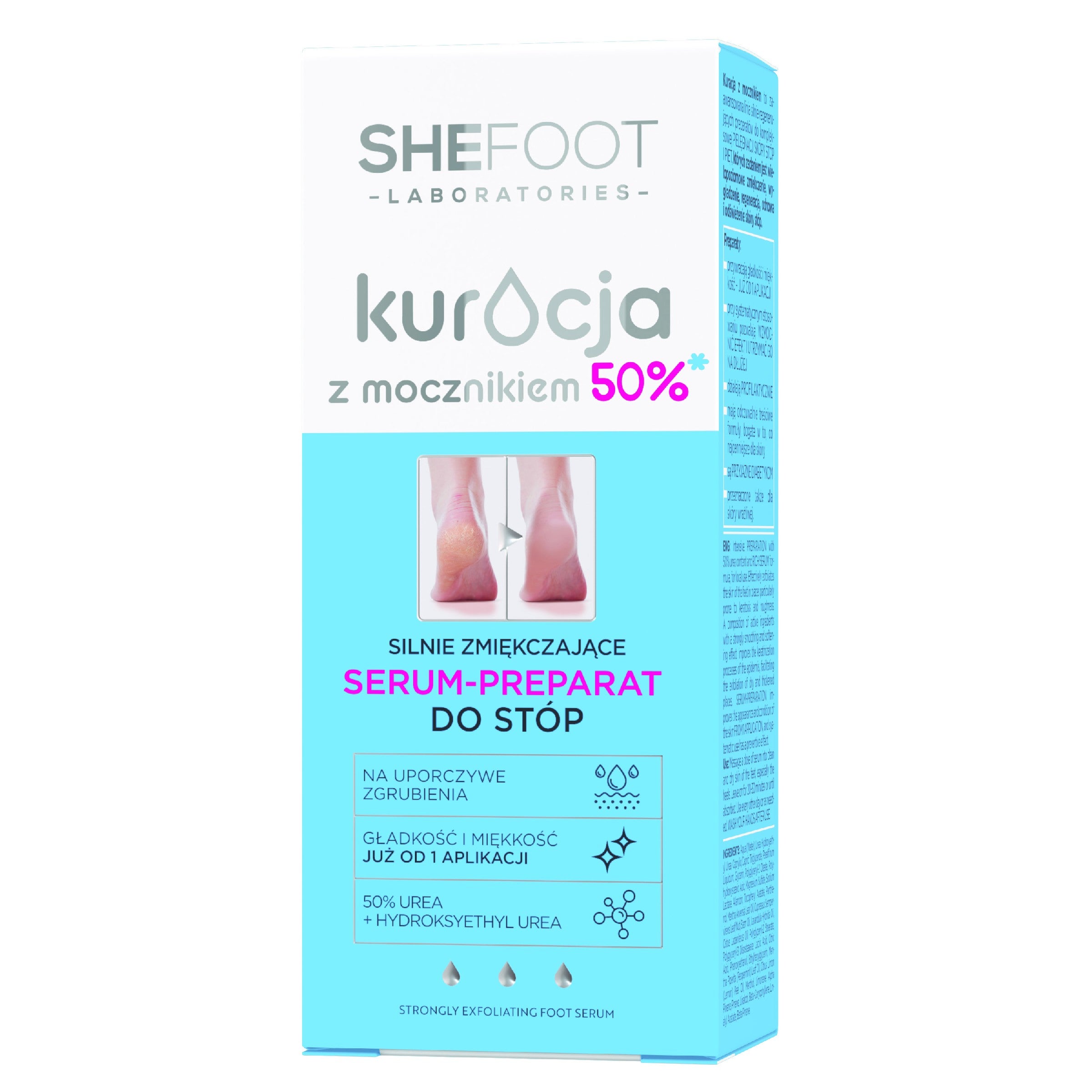 SHEFOOT Treatment with urea 50% Strongly softening serum - foot preparation  - Vaistine1.lt | WestPharmacy.eu