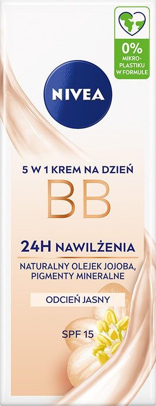 NIVEA 24H Hydration BB Cream 5in1 Day Cream - light shade 50 ml  - Vaistine1.lt | WestPharmacy.eu