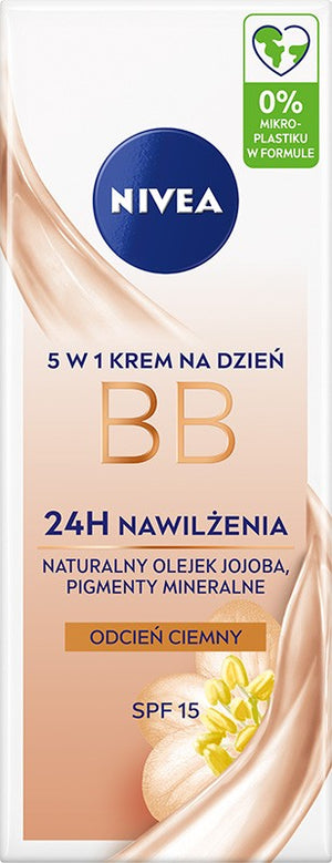NIVEA 24H Hydration BB Cream 5in1 Day Cream - dark shade 50 ml  - Vaistine1.lt | WestPharmacy.eu