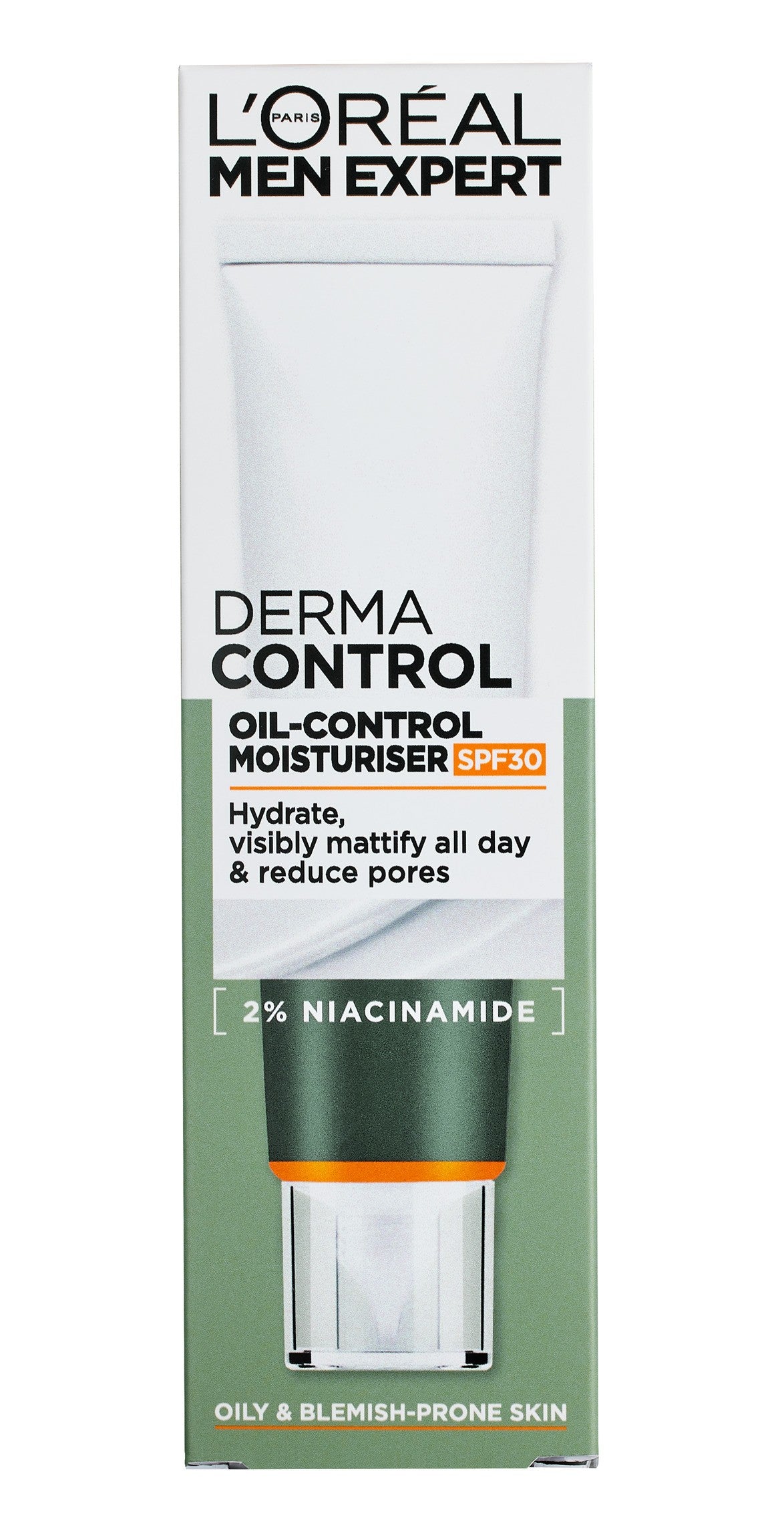 LOREAL Men Expert Derma Control Moisturizing Regulating Excess Oil Cream with SPF 30, 40 ml  - Vaistine1.lt | WestPharmacy.eu