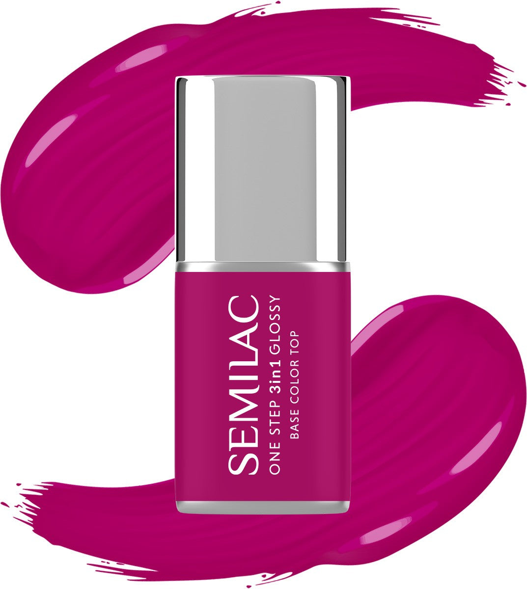 SEMILAC One Step Glossy 3in1 Nail Hybrid Varnish S595 Bright Purple 7ml  - Vaistine1.lt | WestPharmacy.eu
