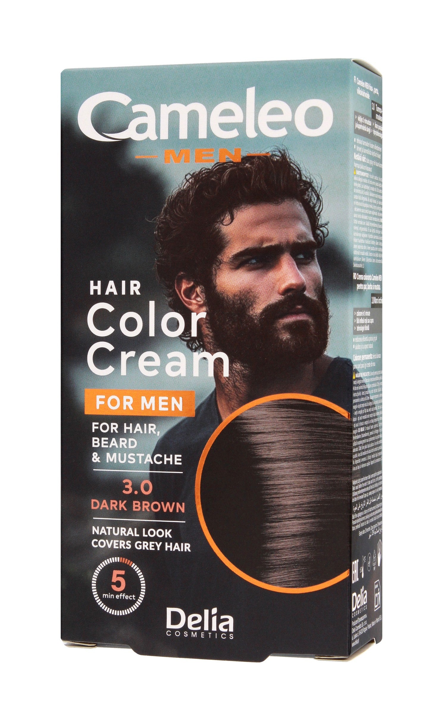 Delia Cosmetics Cameleo Men Coloring Cream for Hair, Beard and Moustache No. 3.0 Dark Brown 1pc. | Vaistine1.lt | WestPharmacy.eu