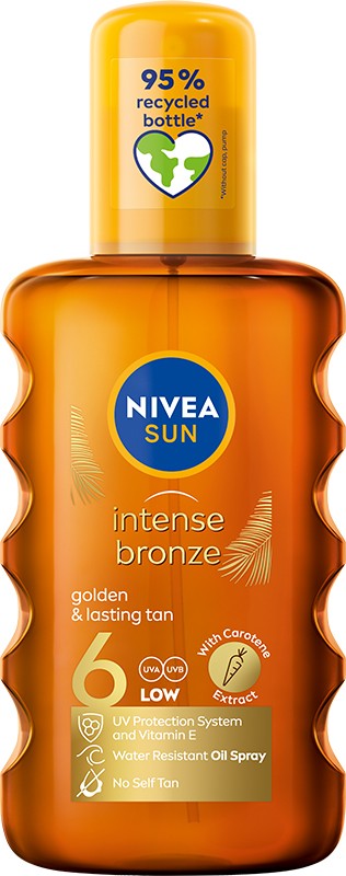 NIVEA SUN Intense Bronze Carotene spray sunscreen oil SPF6 200 ml  - Vaistine1.lt | WestPharmacy.eu