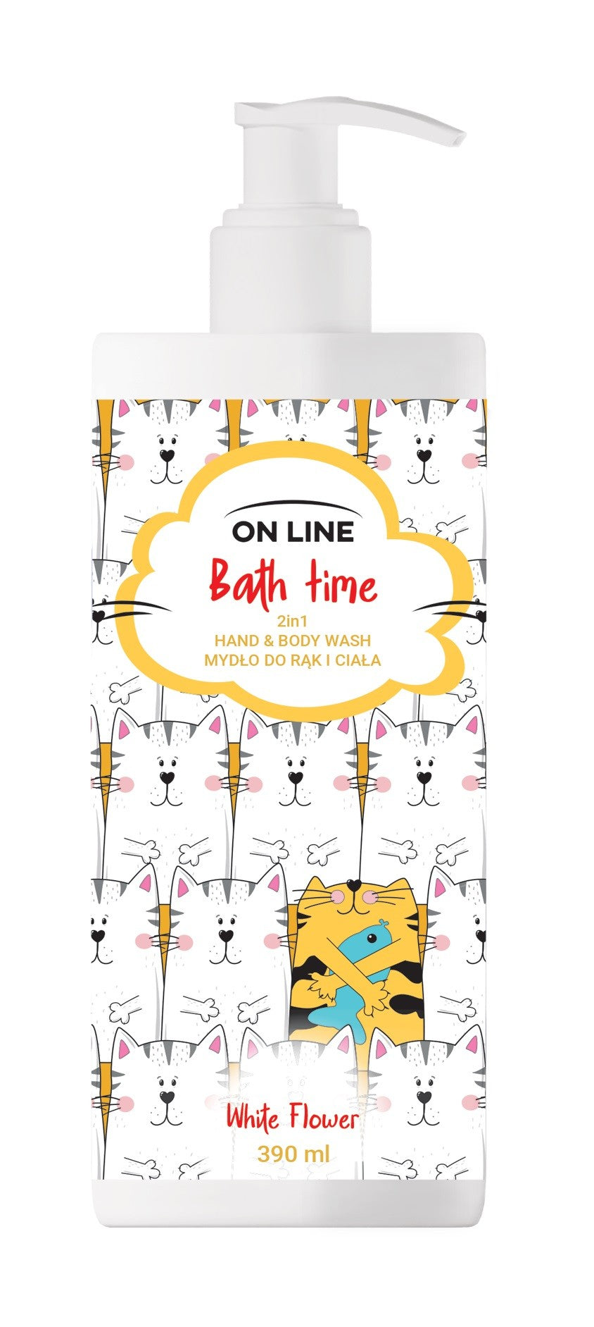 ON LINE Bath Time Hand and Body Soap 2in1 White Flower 390 ml.  - Vaistine1.lt | WestPharmacy.eu