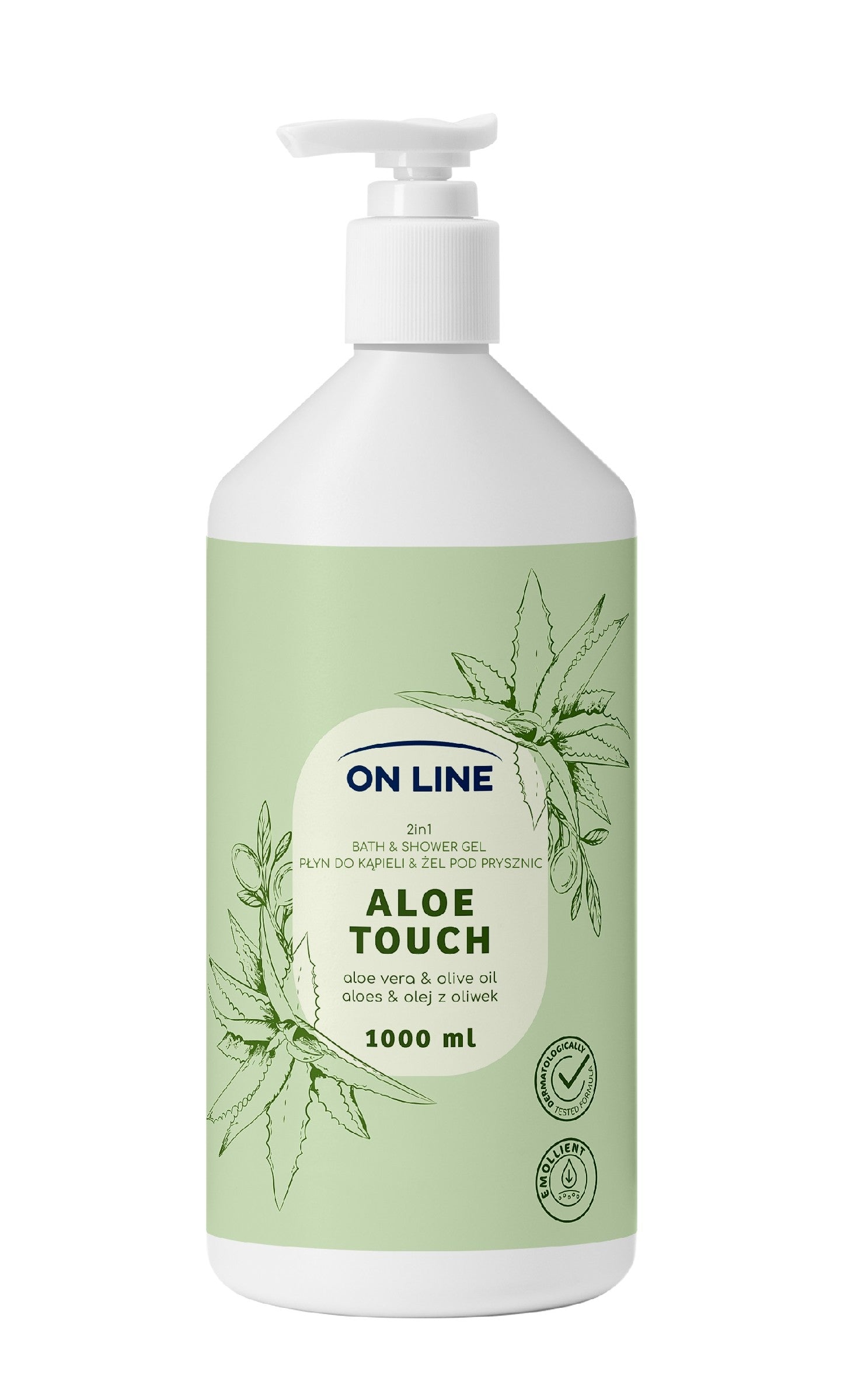 ON LINE Bath lotion and shower gel 2-in-1 Aloe Touch 1000 ml  - Vaistine1.lt | WestPharmacy.eu