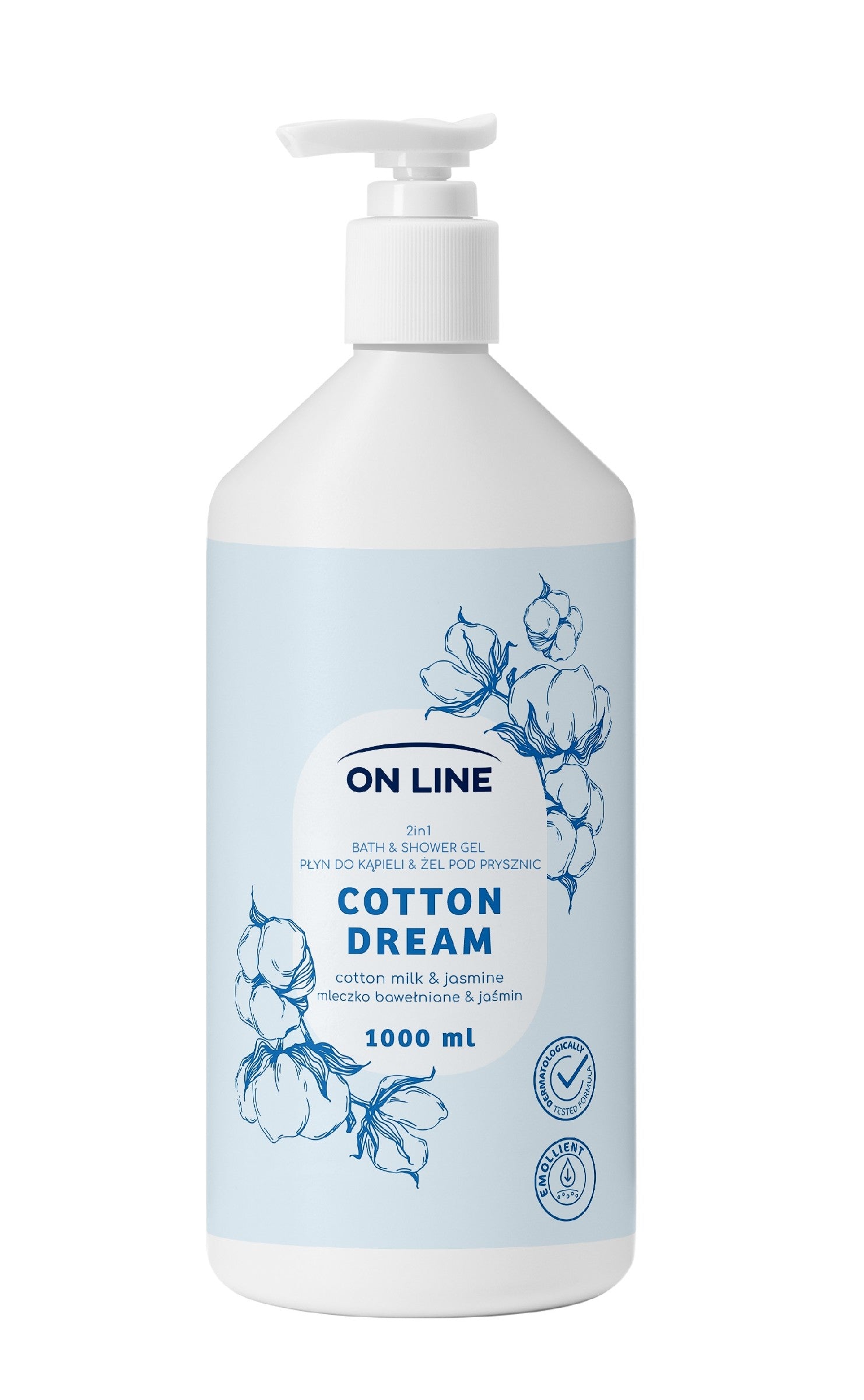 ON LINE Bath lotion and shower gel 2-in-1 Cotton Dream 1000 ml  - Vaistine1.lt | WestPharmacy.eu