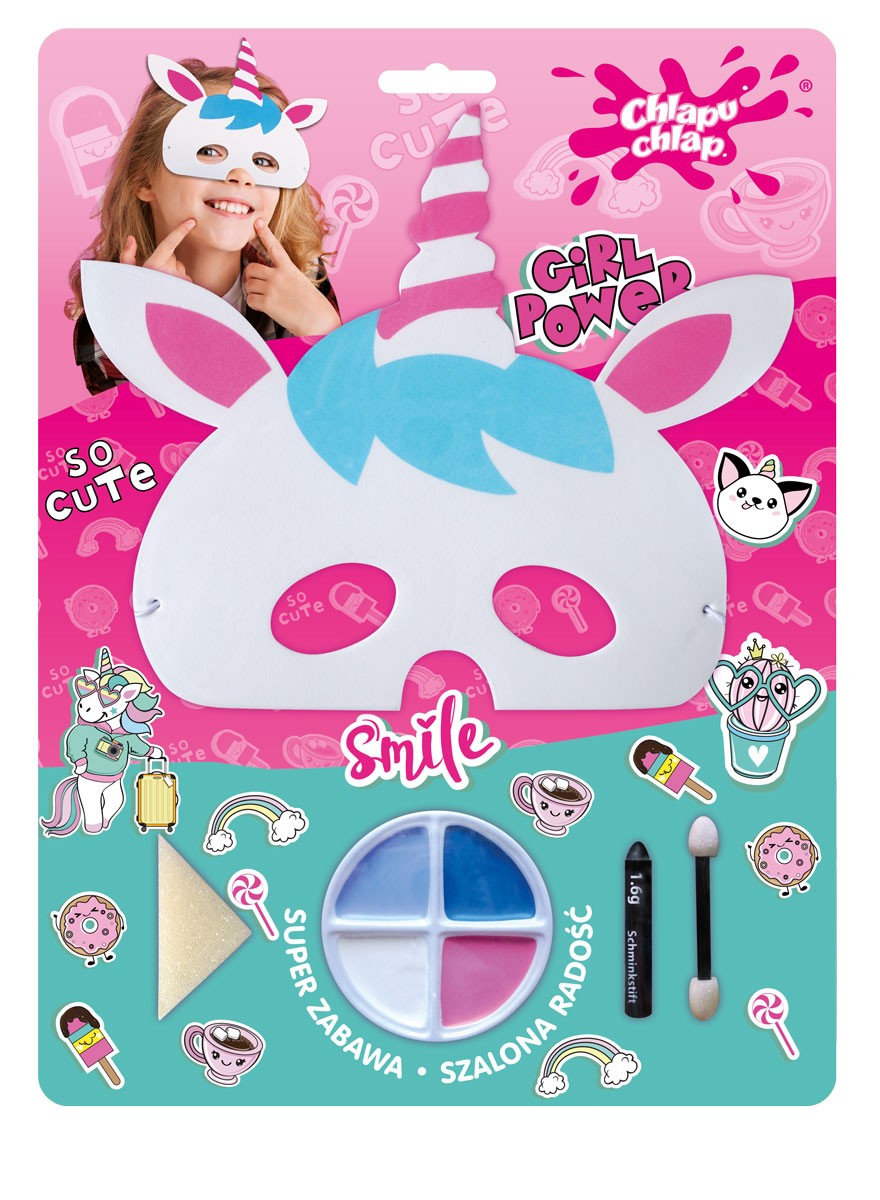 CHLAPU CHLAP CREATIVE FUN KIT Girl Power - UNICORN Mask  - Vaistine1.lt | WestPharmacy.eu