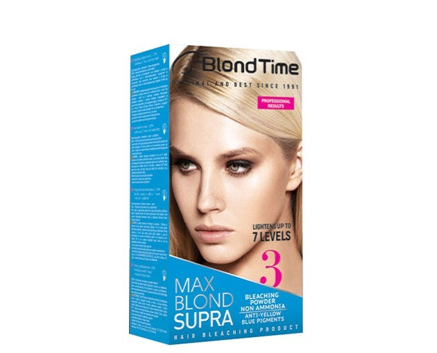 BLOND TIME 3 Lightener for hair up to 7 tones - Max Blonde Supra 120 ml.  - Vaistine1.lt | WestPharmacy.eu