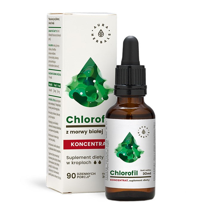 AURA HERBALS Chlorophyll from white mulberry drops 30 ml  - Vaistine1.lt | WestPharmacy.eu