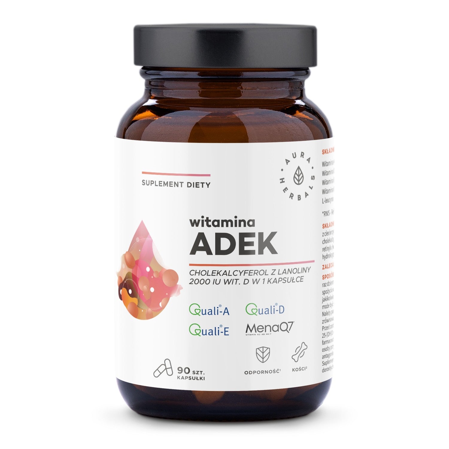 AURA HERBALS Vitamin ADEK 90 capsules.  - Vaistine1.lt | WestPharmacy.eu