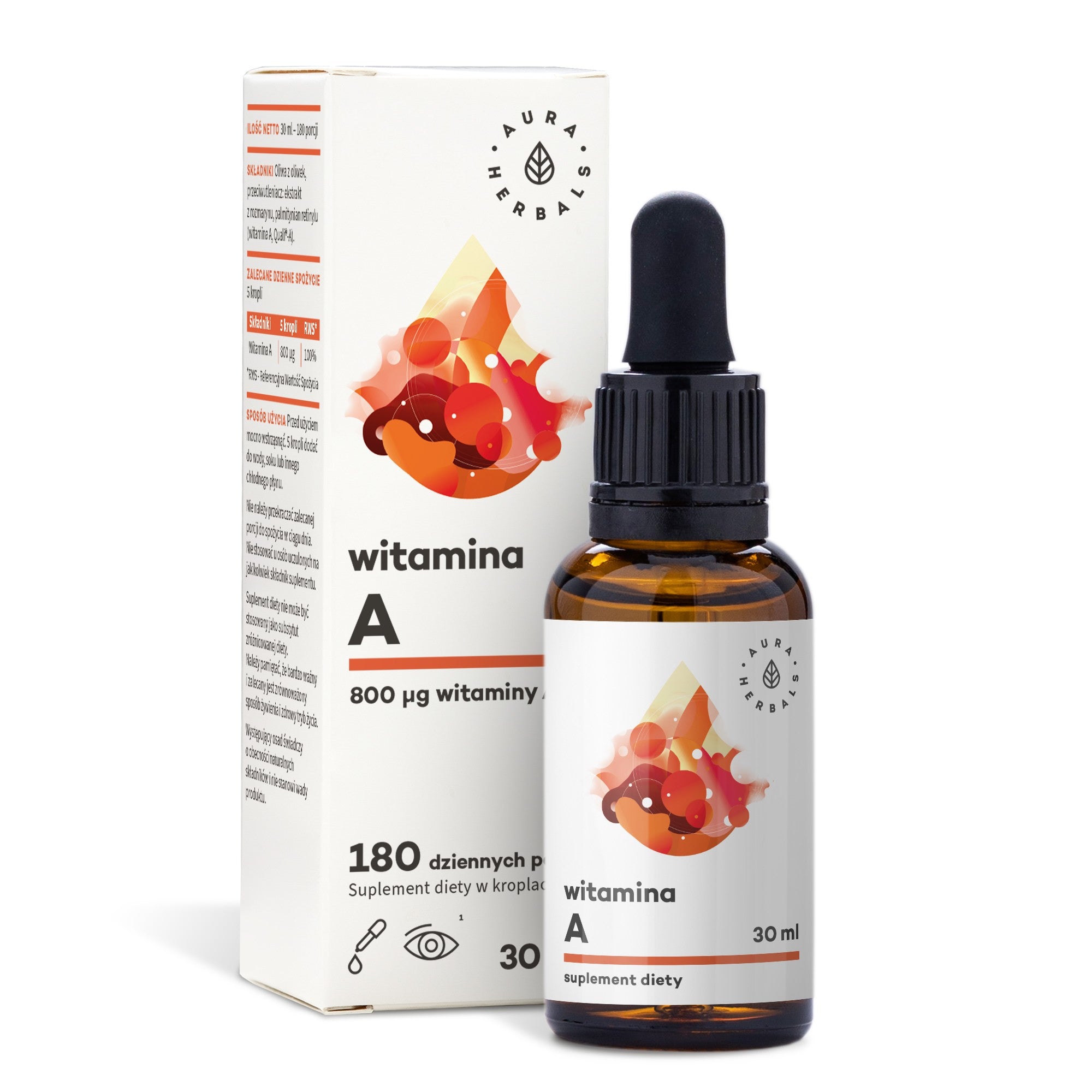 AURA HERBALS Vitamin A drops 30 ml.  - Vaistine1.lt | WestPharmacy.eu