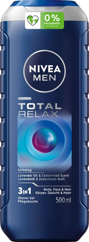 NIVEA Men Total Relax Shower Gel for Men 500 ml  - Vaistine1.lt | WestPharmacy.eu