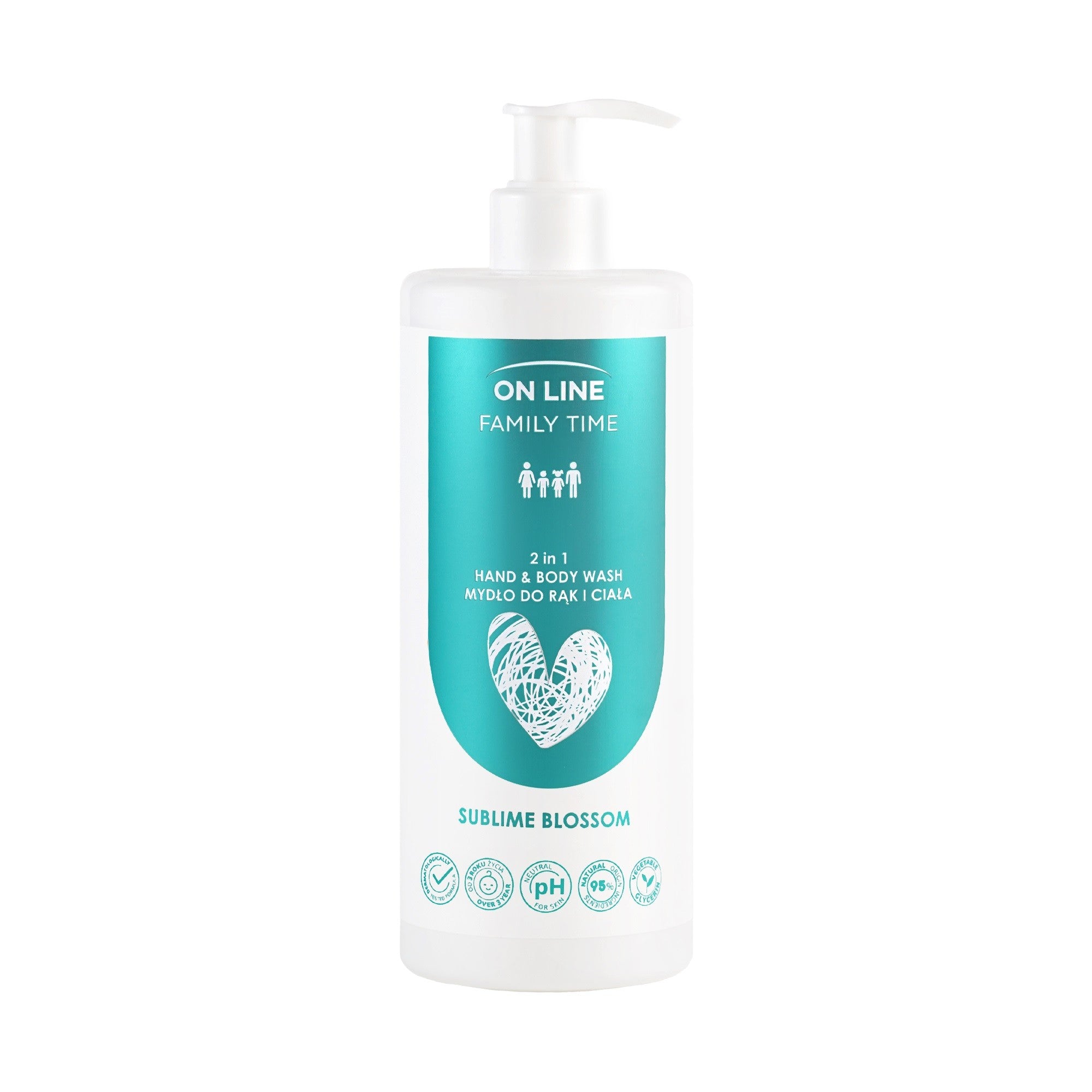ON LINE Family Time 2-in-1 Hand and Body Soap - Sublime Blossom 500 ml.  - Vaistine1.lt | WestPharmacy.eu