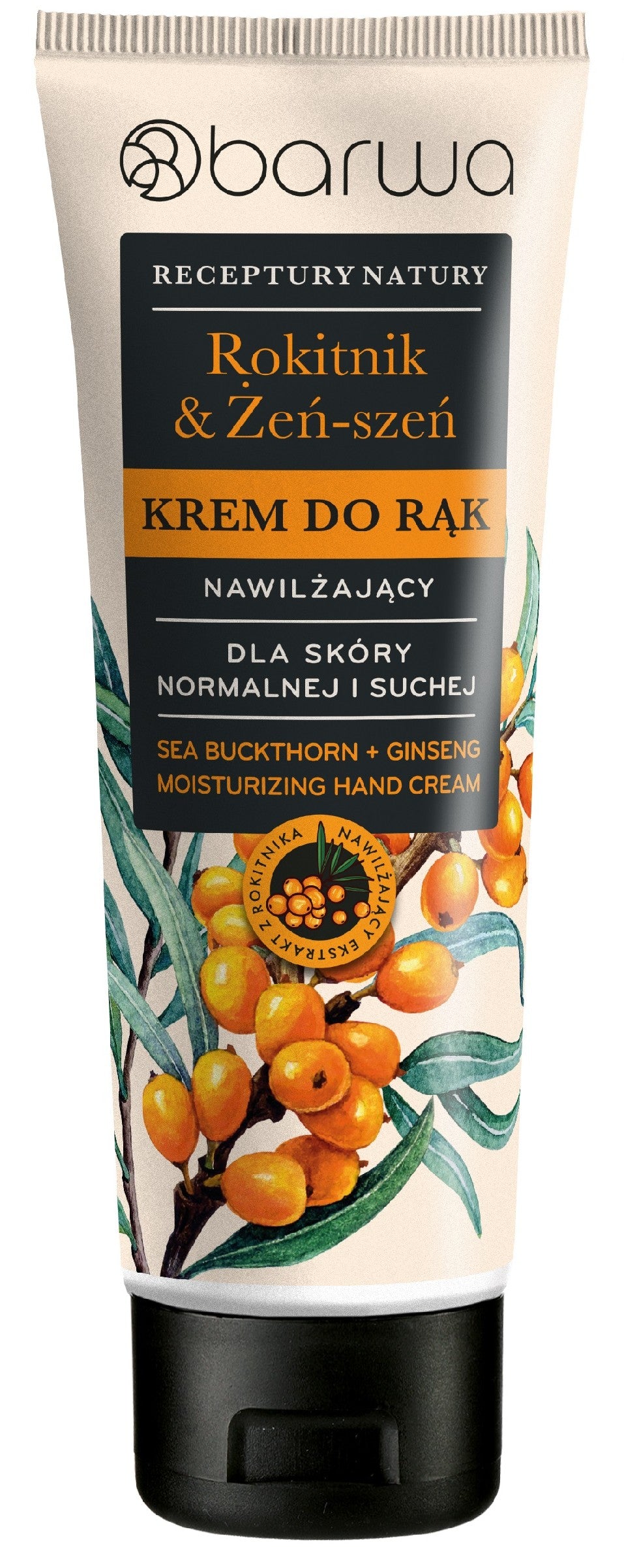 BARWA Nature's Recipes Moisturizing Hand Cream - Sea Buckthorn & Ginseng 100 ml.  - Vaistine1.lt | WestPharmacy.eu