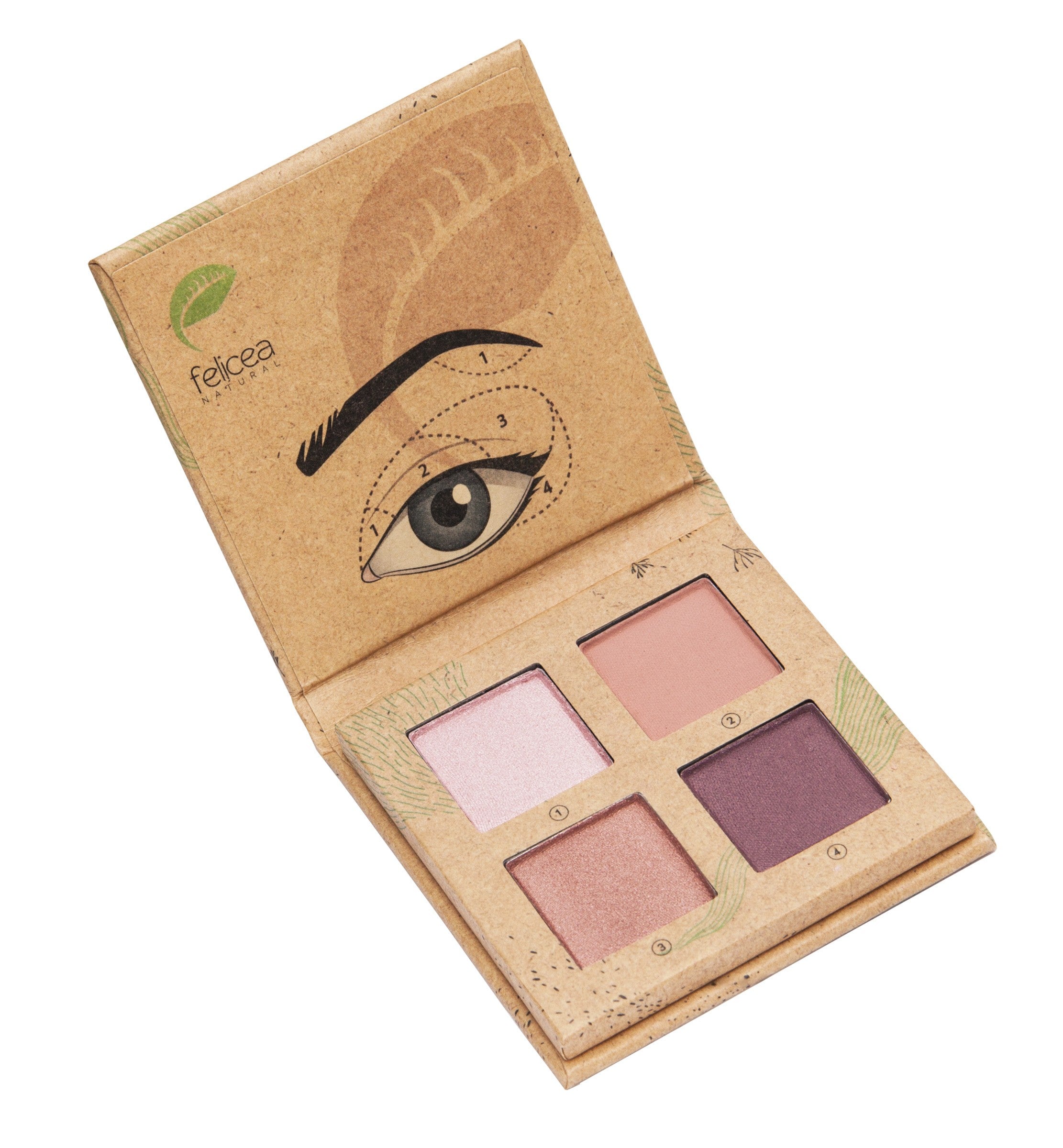 FELICEA Palette of four natural eye shadows 202 Light rose 3.2 g  - Vaistine1.lt | WestPharmacy.eu
