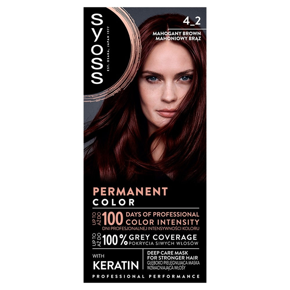 Schwarzkopf Syoss Haarverf Bruin Mahonie Nr. 4-2 1 st.