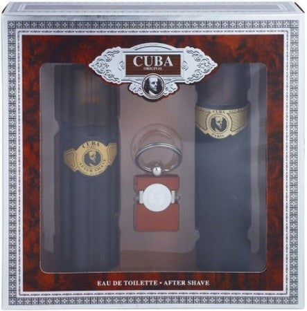 CUBA Gold Men's Set Cuba Gold Eau de Toilette 100 ml + Cuba Gold Aftershave 100 ml + Keychain  - Vaistine1.lt | WestPharmacy.eu