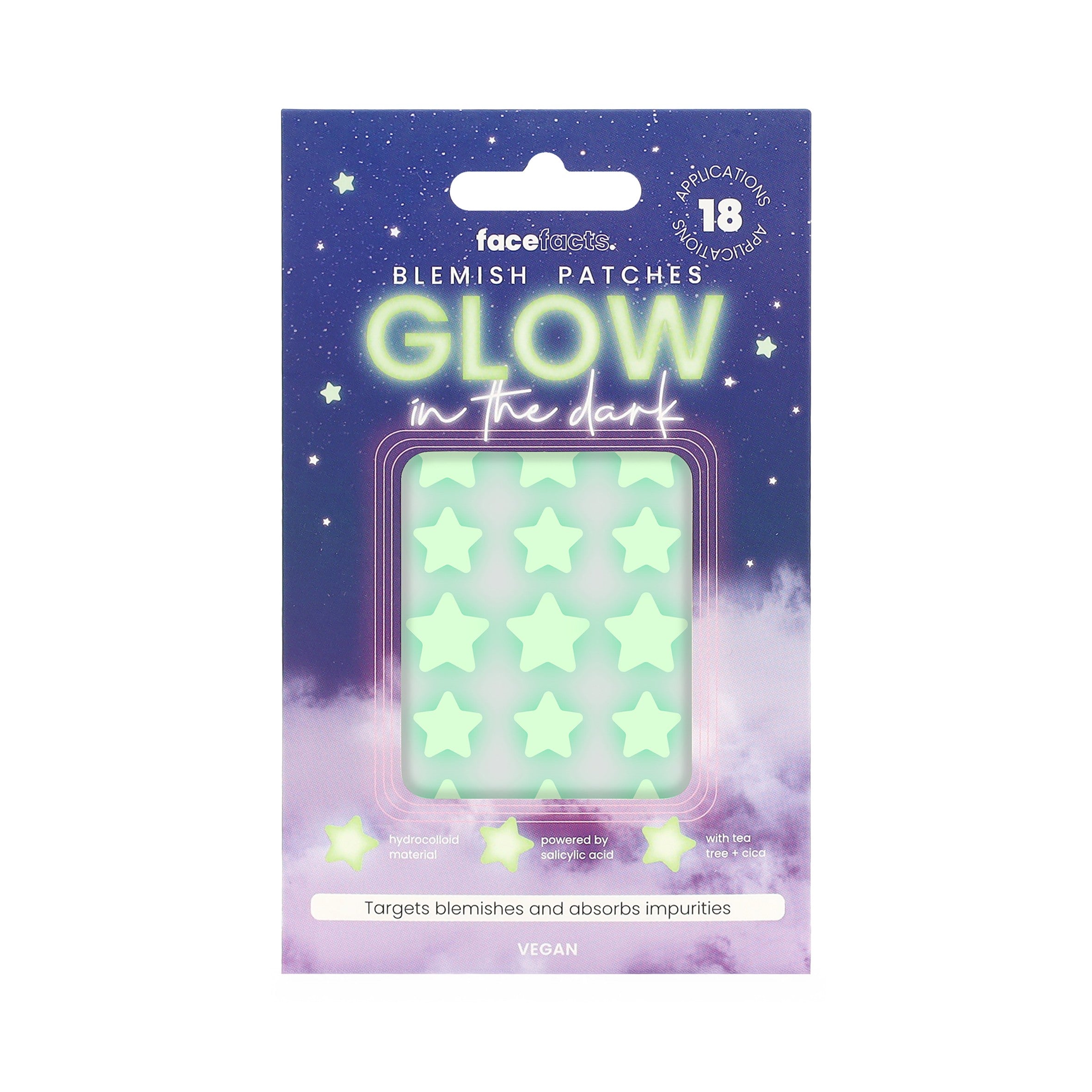 Face Facts Blemish Patches - Glow-in-the-Dark Stars  - Vaistine1.lt | WestPharmacy.eu