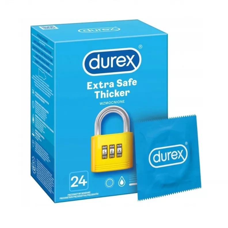 DUREX Extra Safe Condoms Enhanced with Increased Lubricant 24 pieces  - Vaistine1.lt | WestPharmacy.eu
