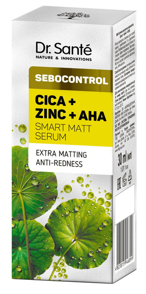 DR.SANTE Sebocontrol Intelligent Mattifying Serum Cica + Zinc + AHA 30 ml | Vaistine1.lt | WestPharmacy.eu