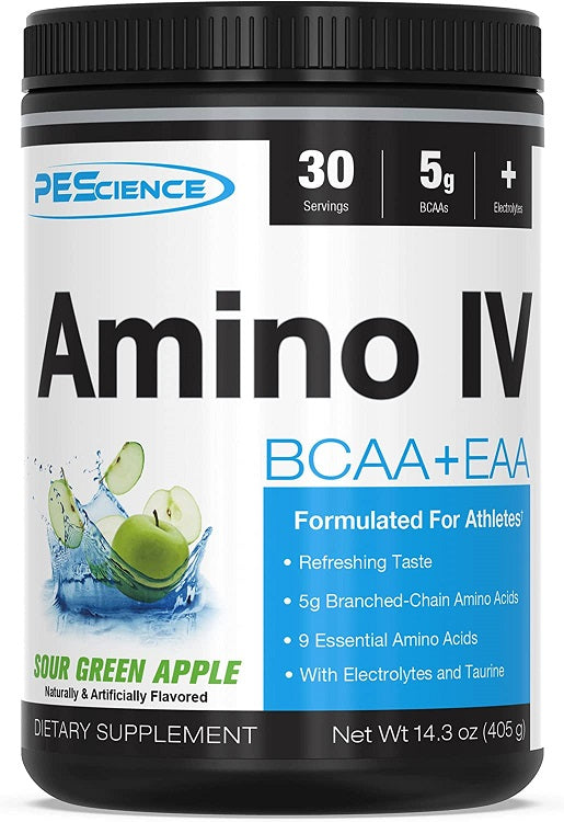Amino IV, Sour Green Apple - 405g - PEScience