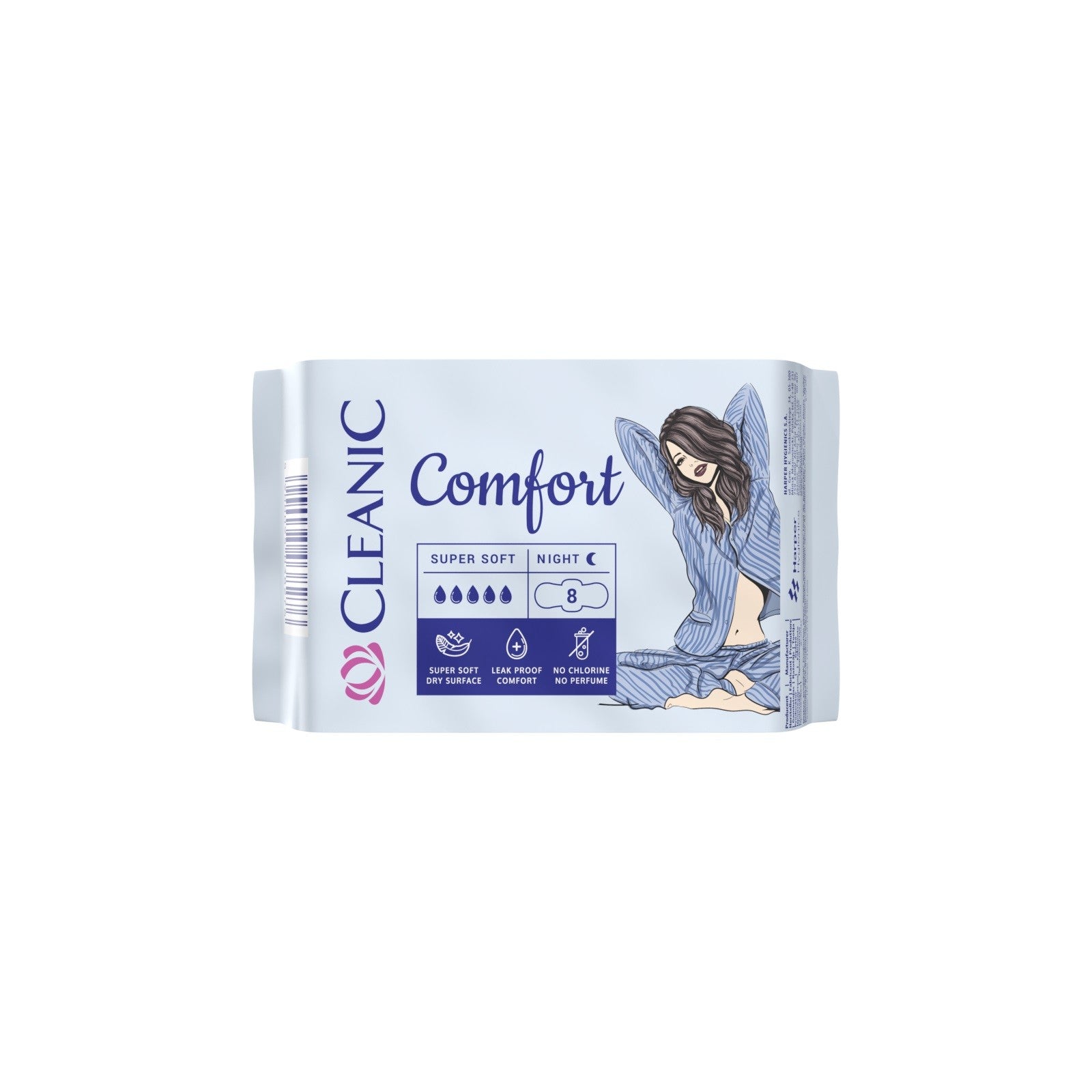 CLEANIC Comfort Nighttime Sanitary Pads - 10 pieces | Vaistine1.lt | WestPharmacy.eu