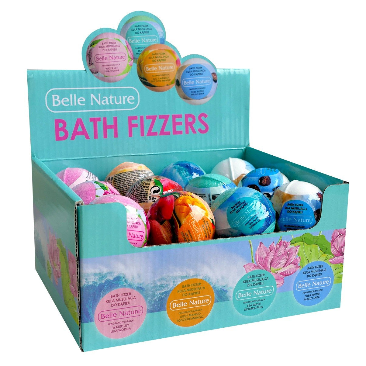 BELLE NATURE Bath bombs - set - 12 pieces | Vaistine1.lt | WestPharmacy.eu