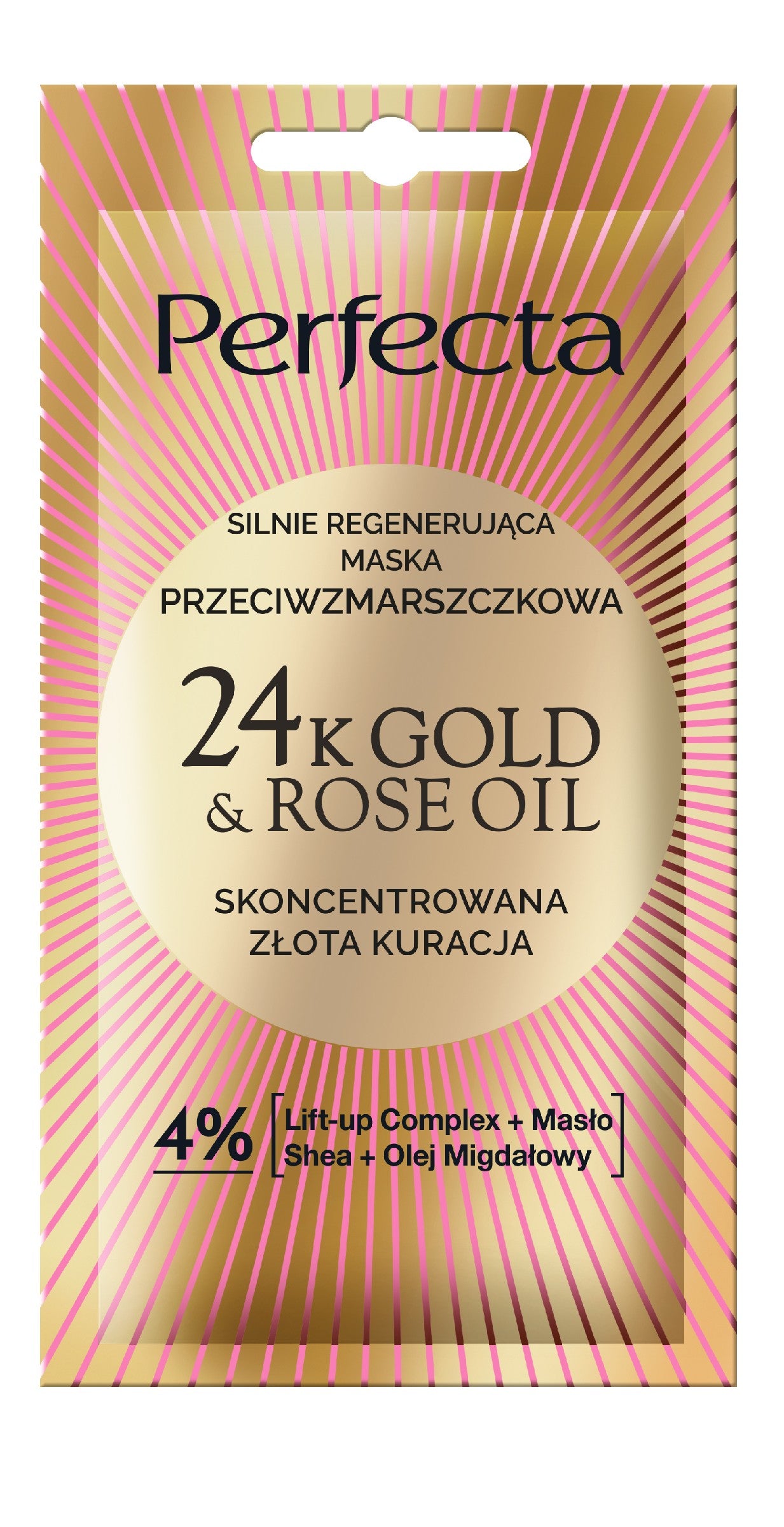 PERFECTA 24K Gold&Rose Oil Intensive regenerating anti-wrinkle face mask 8 ml | Vaistine1.lt | WestPharmacy.eu