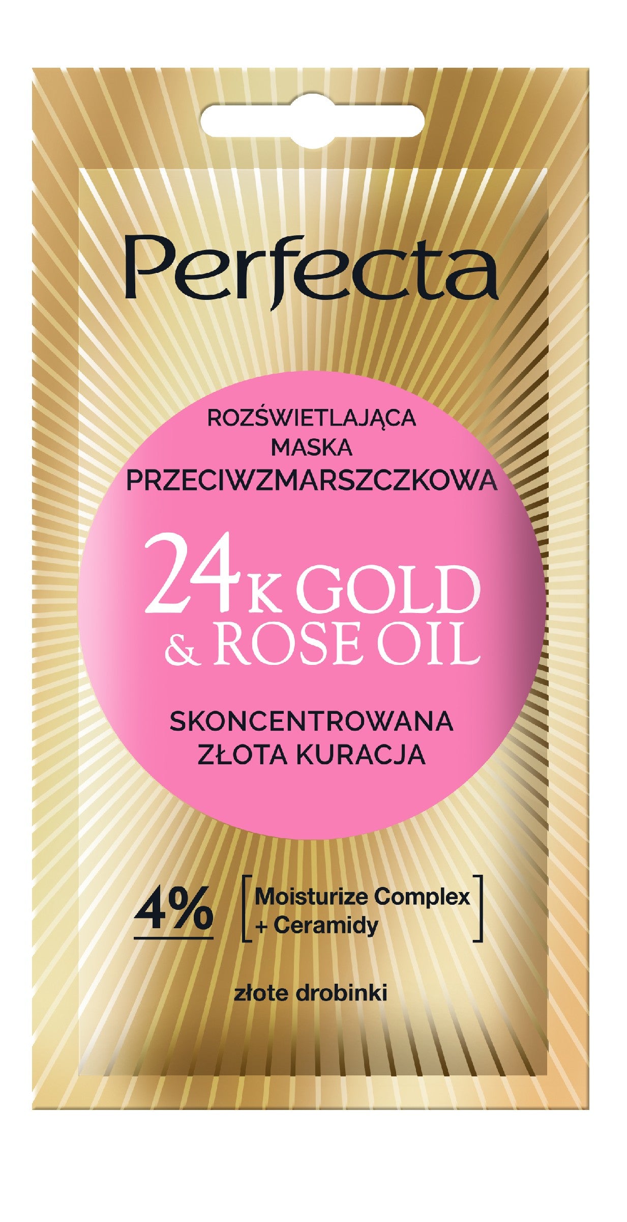 PERFECTA 24K Gold&Rose Oil Anti-Wrinkle Brightening Face Mask 8 ml | Vaistine1.lt | WestPharmacy.eu
