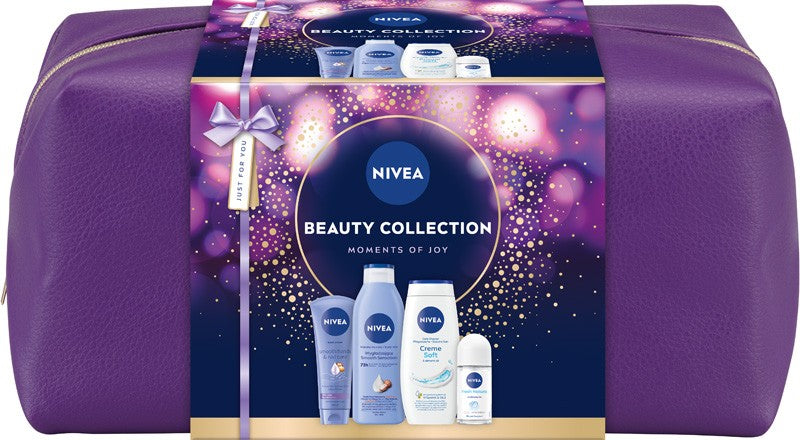 NIVEA Women's Beauty Collection Gift Set (50 ml roll-on antiperspirant + 250 ml body lotion + 250 ml shower gel + 100 ml hand cream + cosmetic bag) | Vaistine1.lt | WestPharmacy.eu
