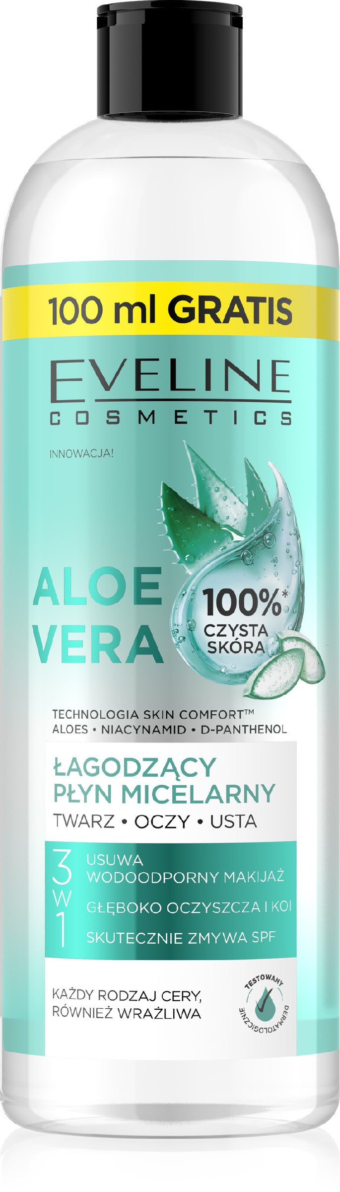 EVELINE Skin Comfort Soothing Micellar Water Aloe Vera 3in1 500 ml | Vaistine1.lt | WestPharmacy.eu