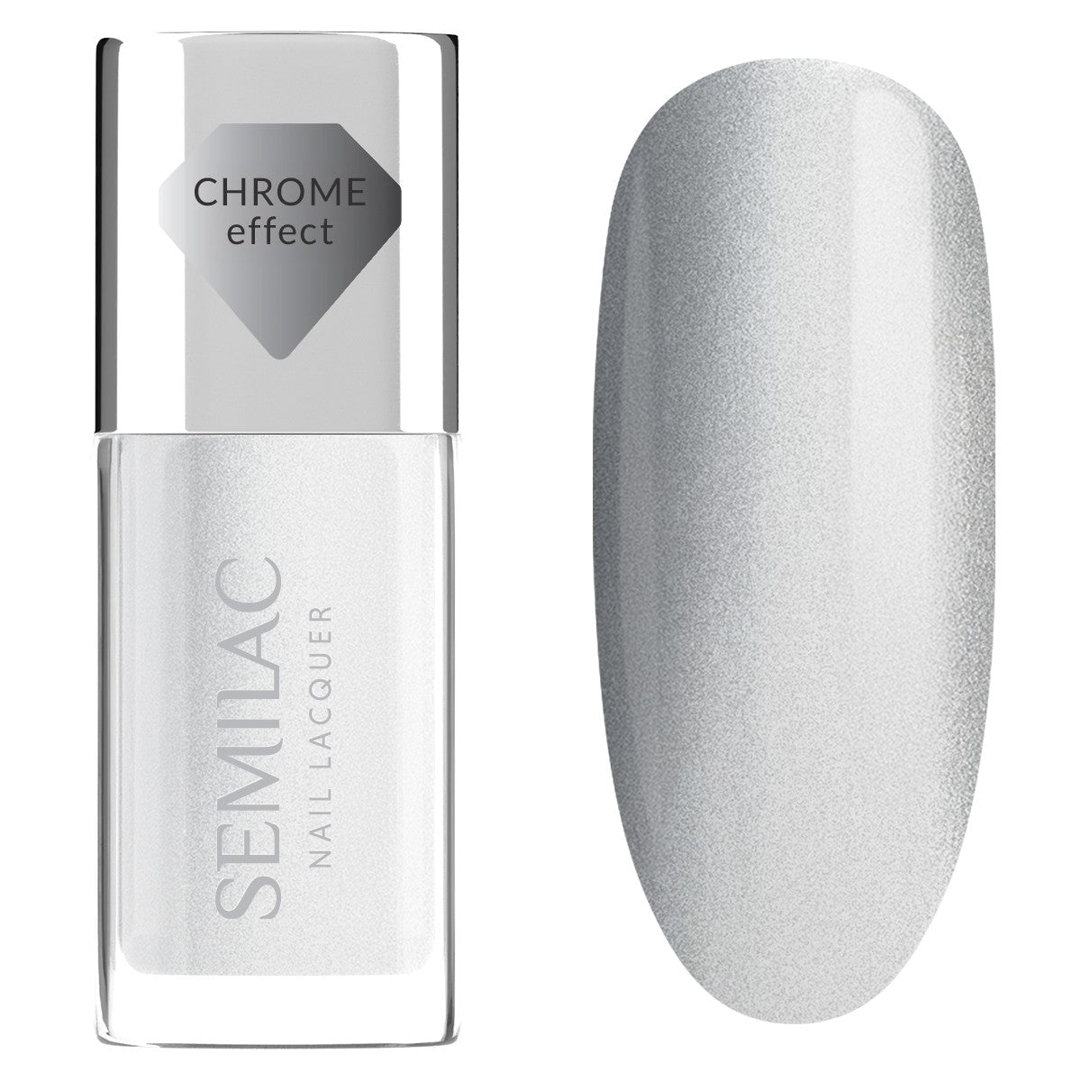 SEMILAC Classic Nail Polish 115 Silver Chrome 9 ml | Vaistine1.lt | WestPharmacy.eu