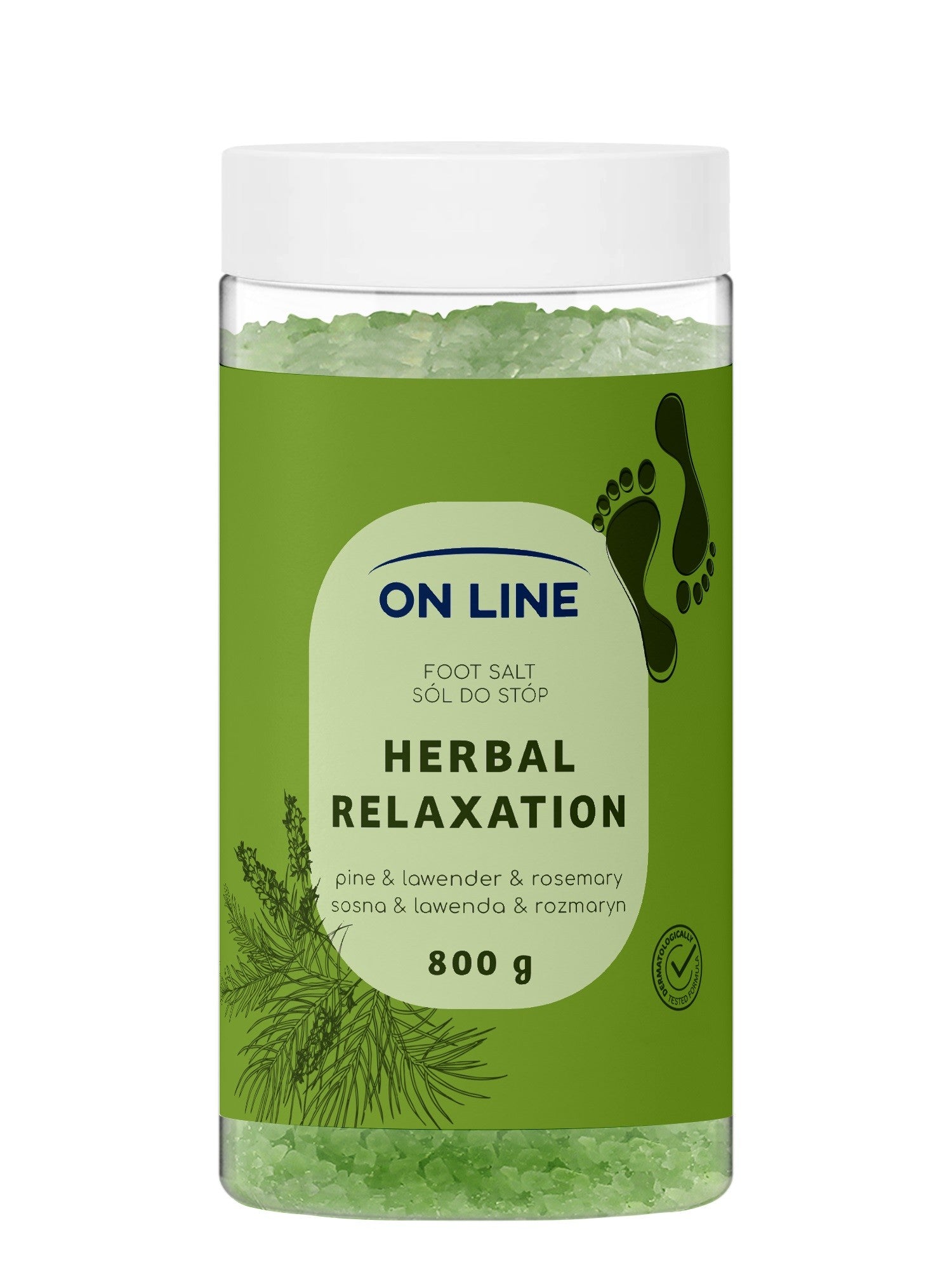 ON LINE Herbal Relaxation Foot Salt 800 g | Vaistine1.lt | WestPharmacy.eu