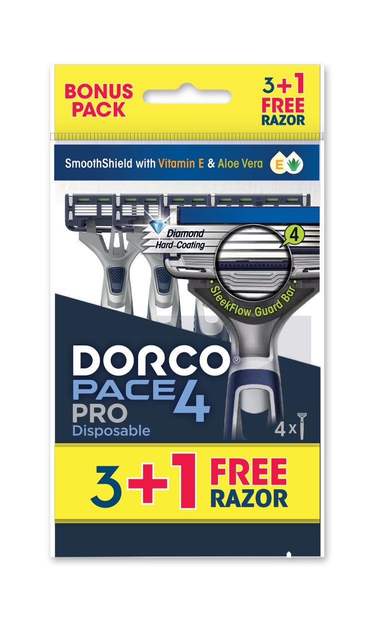 DORCO Pace Pro 4 Disposable razor, 4 blades, 1 pack - 4 pcs. | Vaistine1.lt | WestPharmacy.eu