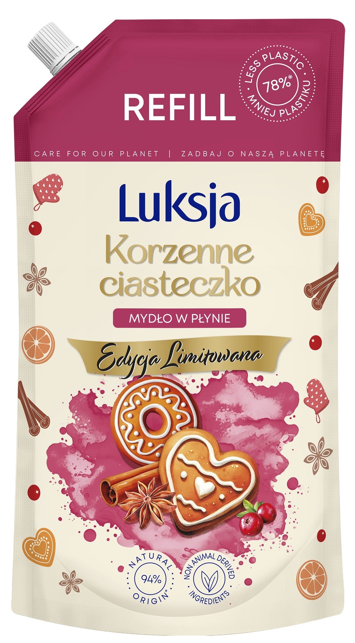 LUKSJA Liquid Soap Spicy Cookie - refill 900 ml | Vaistine1.lt | WestPharmacy.eu