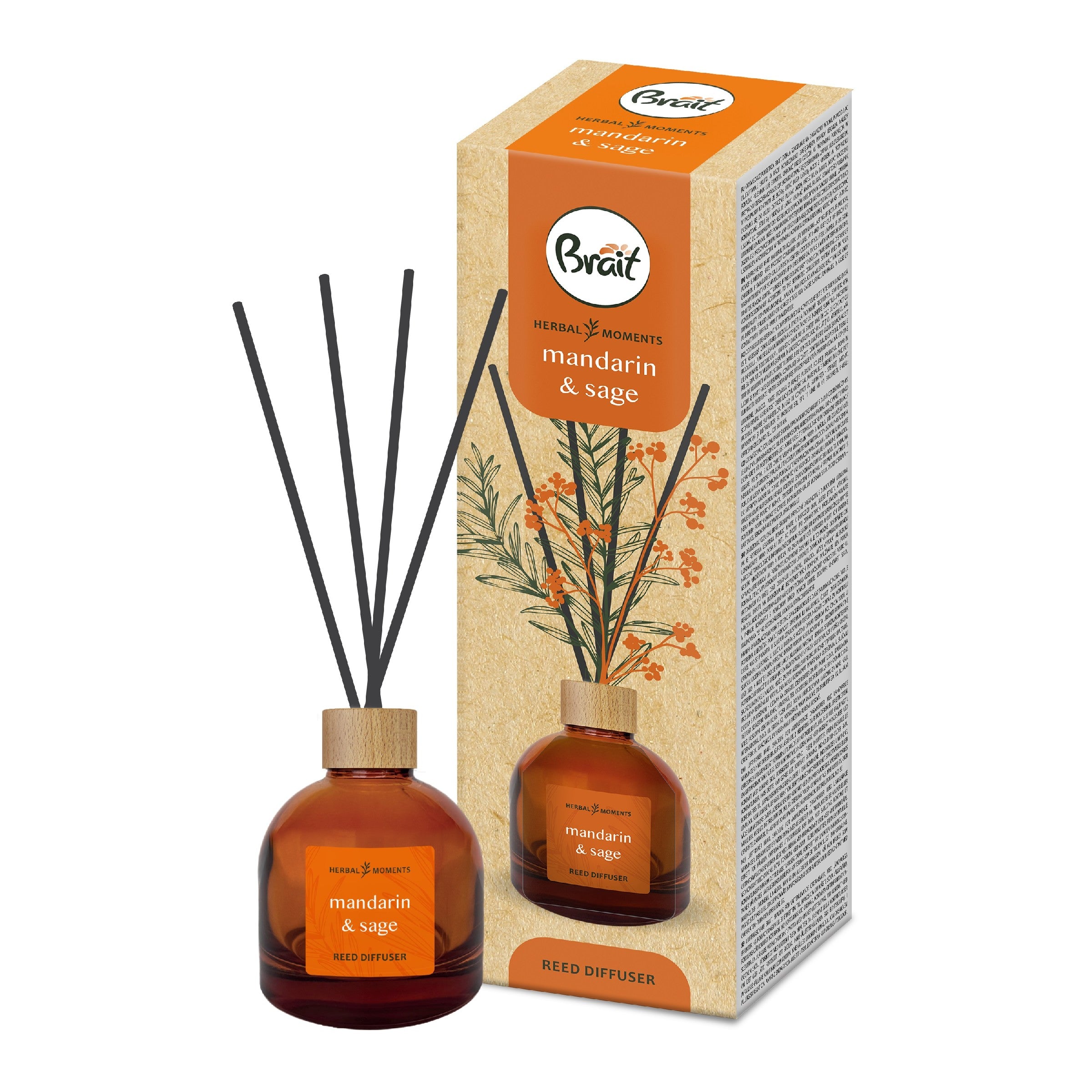 BRAIT Herbal Moments Mandarin Sage  Fragrance sticks 100 ml | Vaistine1.lt | WestPharmacy.eu